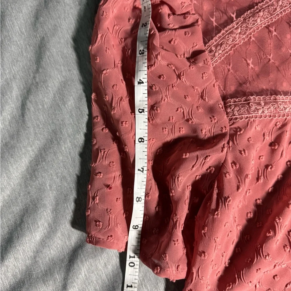 Mine Brand Dusty Pink Women's Sheet Textured Blouse ~ Size Small